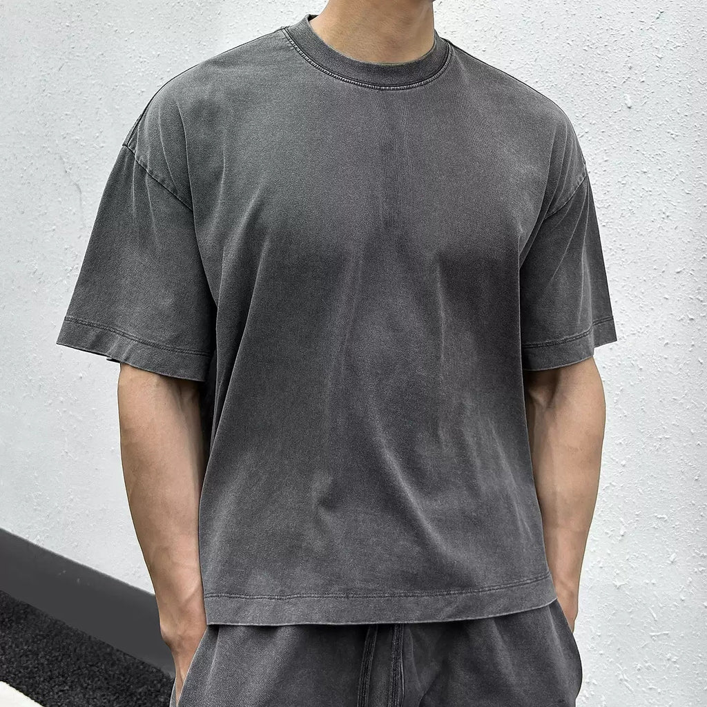 Retro-Waschung Unisex-Kurzarmshirt