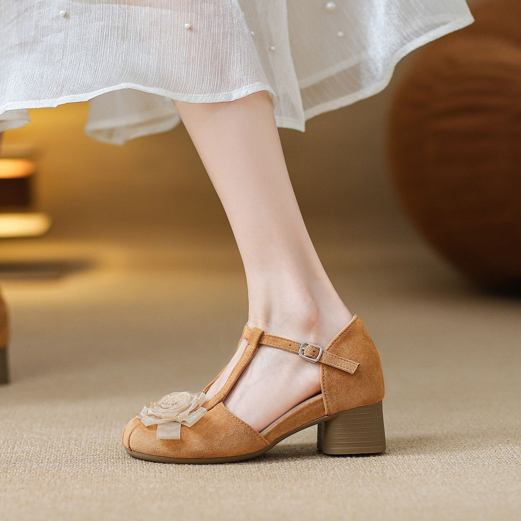 Mary Jane Sandalen mit Blockabsatz