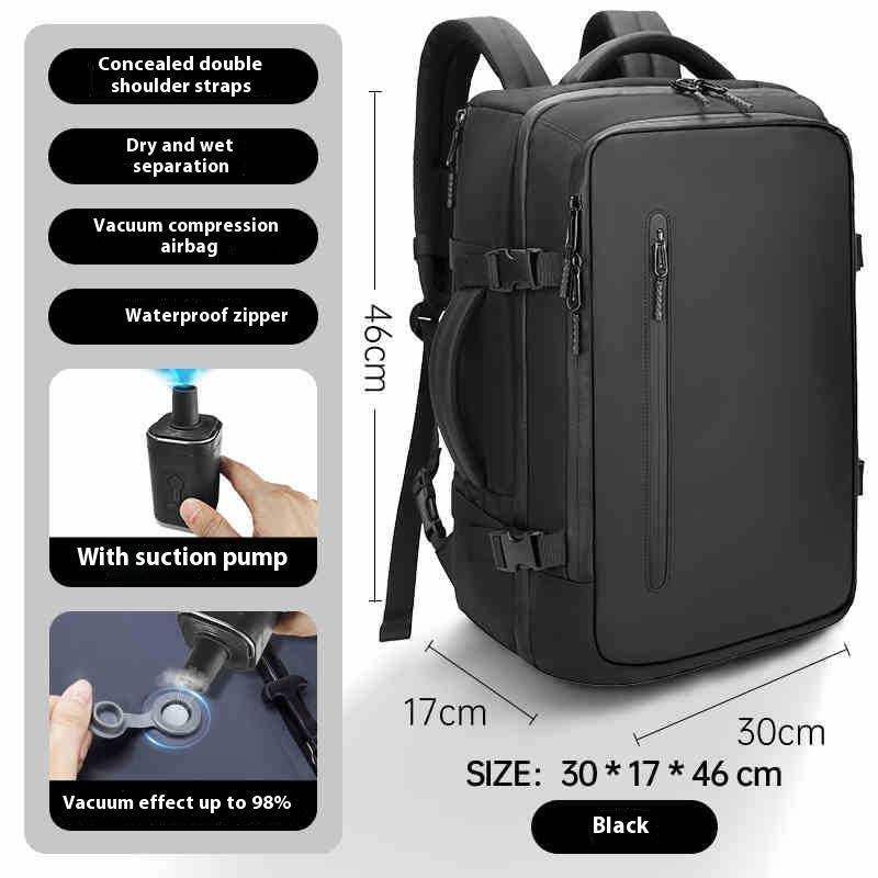 Vakuum-Kompressionsrucksack mit schlichtem Design | LuxeStyle