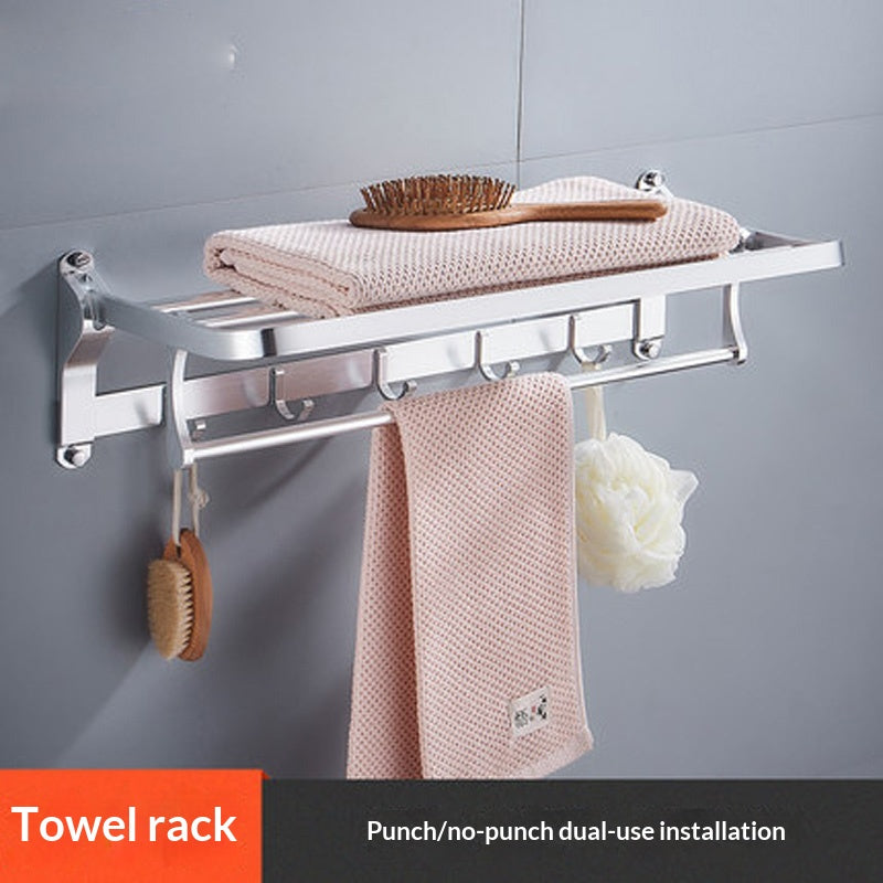 Handtuchhalter-Set aus Space Aluminium, 6-teilig