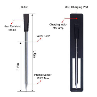 Bluetooth Grillthermometer-Fühler | LuxeStyle