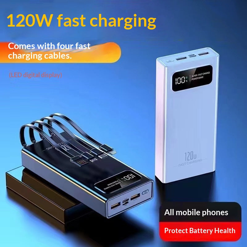 Powerbank 20000 mAh, 120W, 4 Anschlüsse