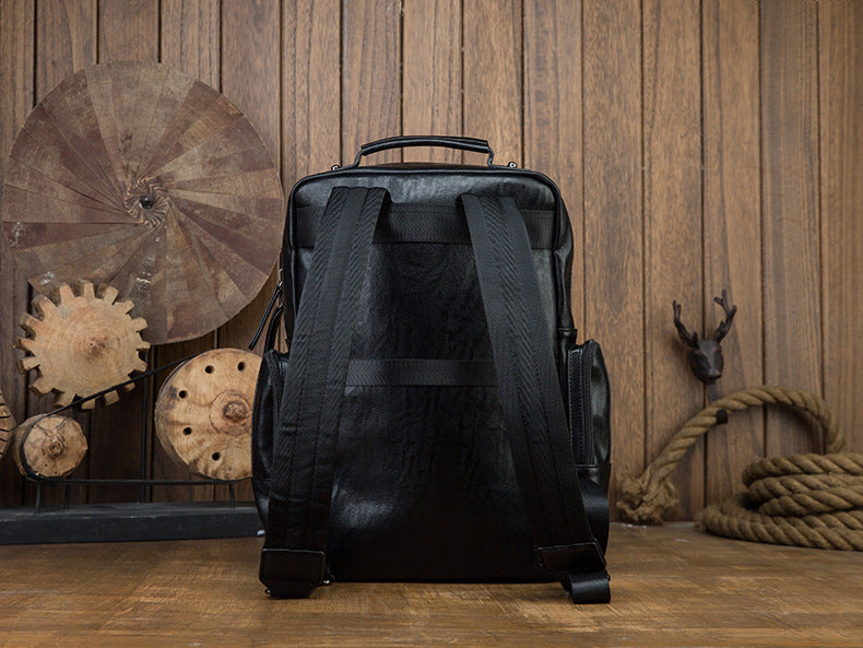 Grosser Rindsleder-Rucksack für Herren – Bild 20 | LuxeStyle