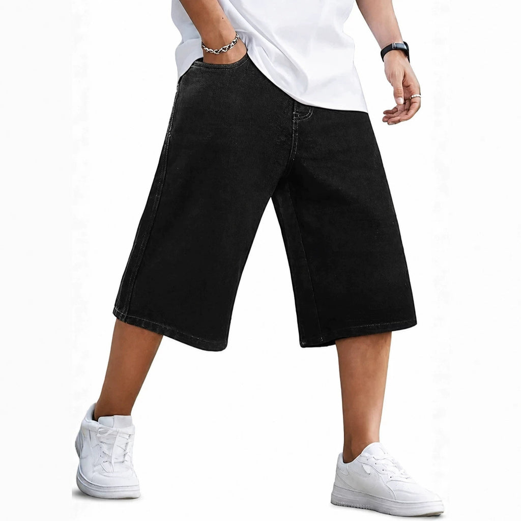 Vintage-Wasch Y2K Denim Shorts für Herren
