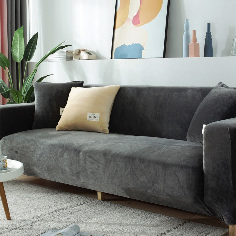 Elastischer Sofaüberzug aus Flanell