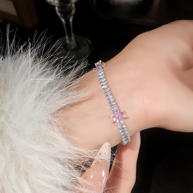 Geometrisches Zirkon-Armband – Ansicht 2