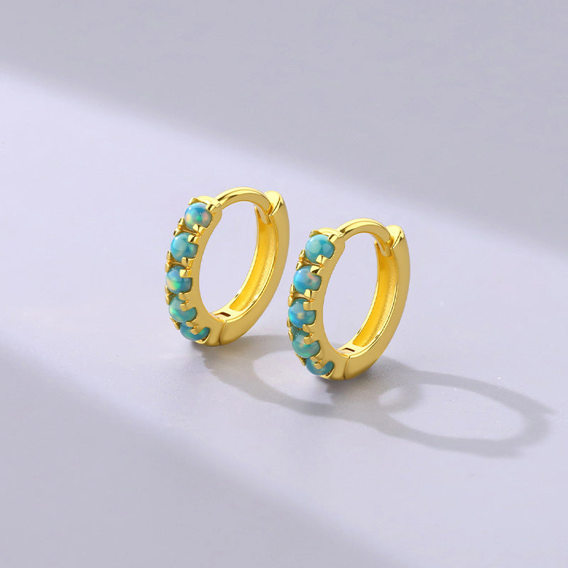 Opal-Ohrclip aus 925er Sterling Silber