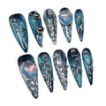 Handgemachte Galaxy Schmetterling Nagel-Sets