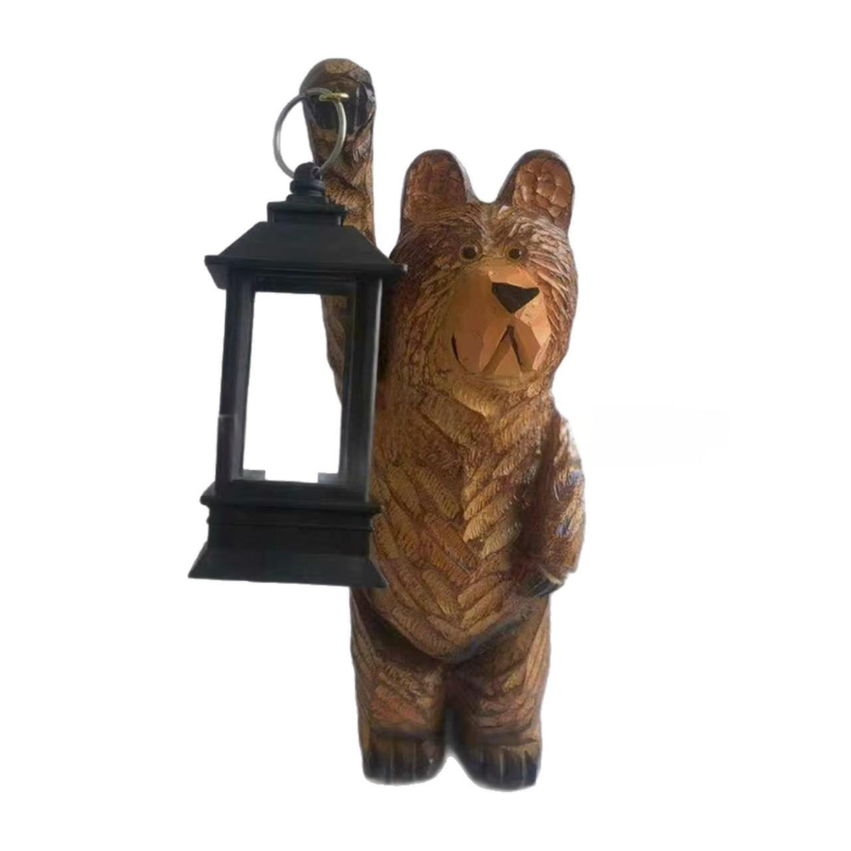 Holzgeschnitzte Bärenfigur mit LED-Licht – Bild 4 | LuxeStyle