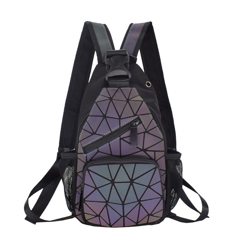 Geometrischer Rucksack mit Rautenmuster – Bild 2 | LuxeStyle