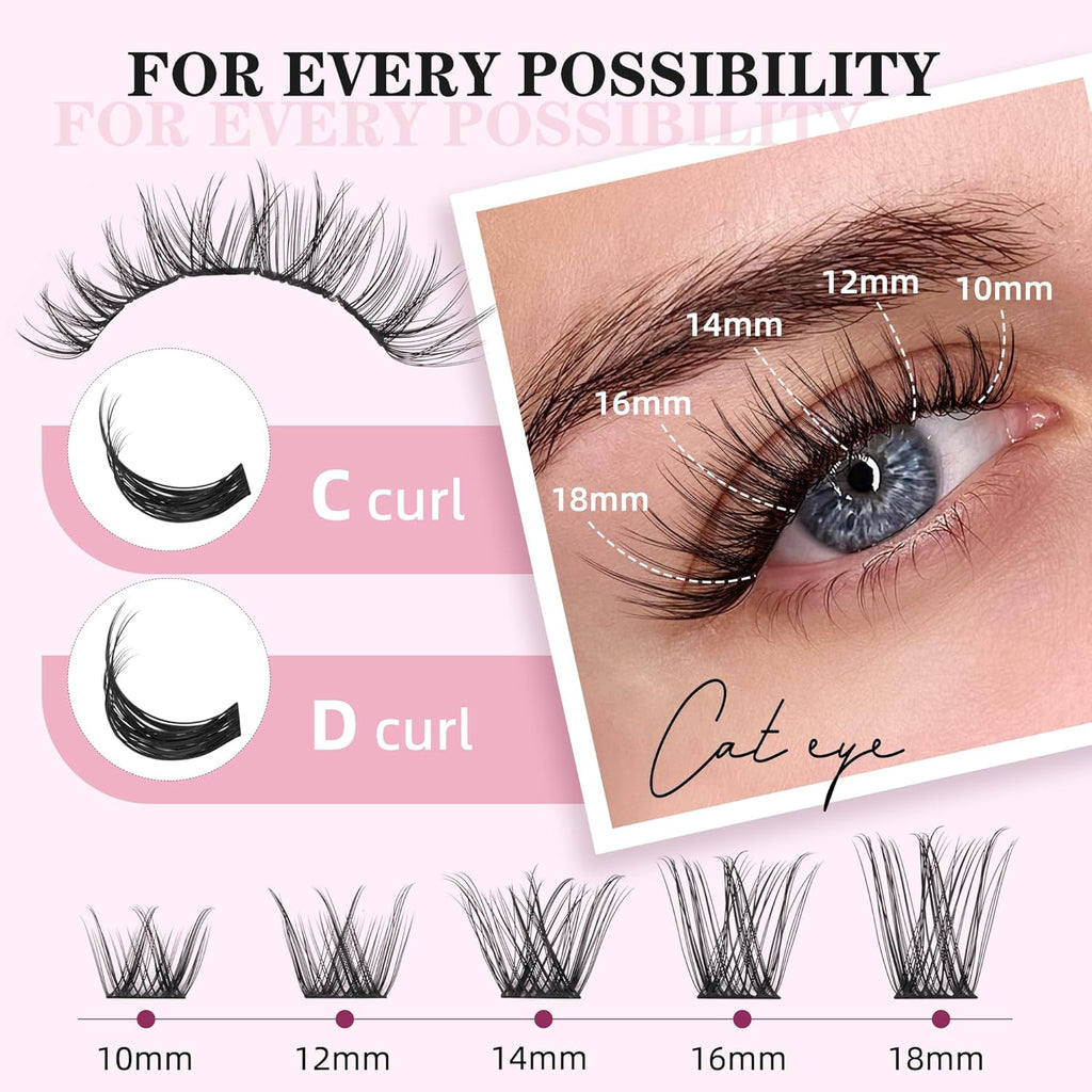 DIY Wimpern Extensions Kit – 280er Cluster – Ansicht 8
