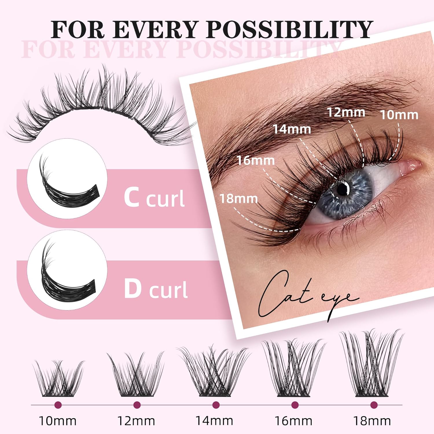 DIY Wimpern Extensions Kit – 280er Cluster – Ansicht 8