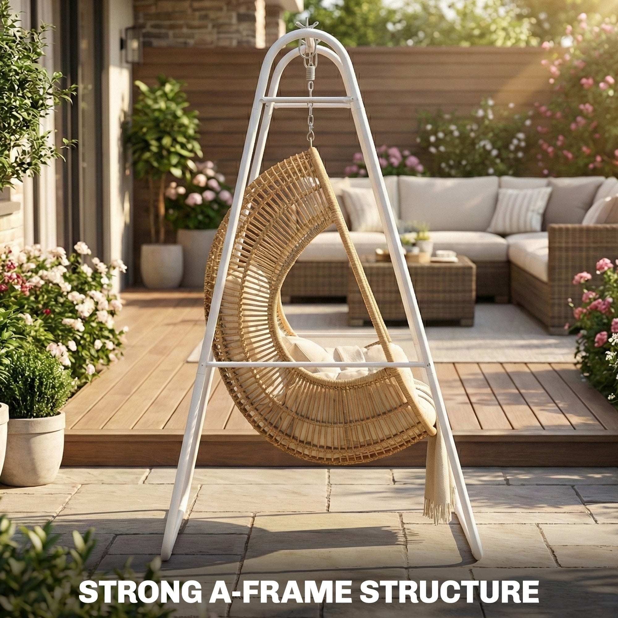 Robuster Stahl-A-Frame für Liegestühle, 150 kg