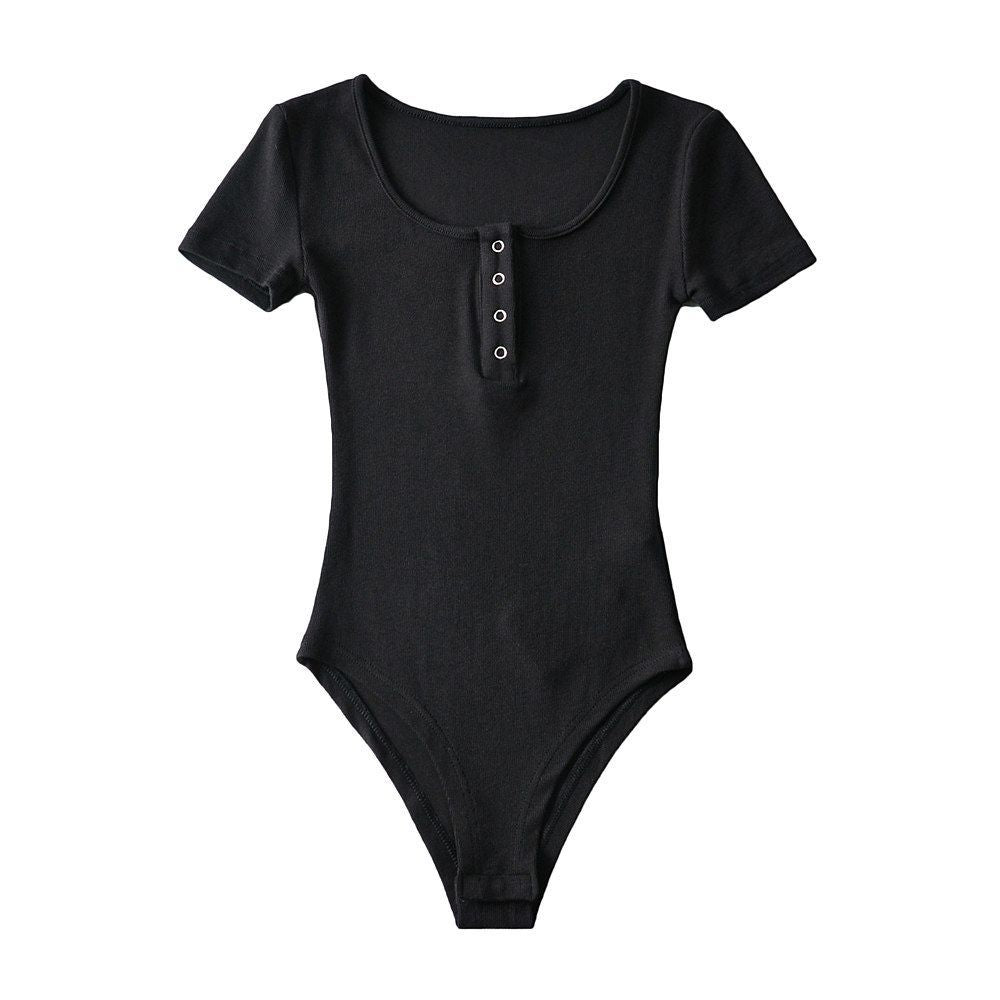 Kurzarm-Body mit Cityscape-Muster
