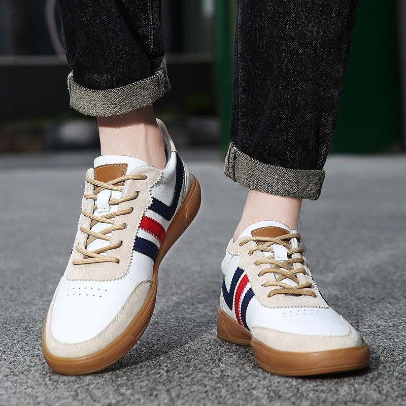 Männer-Leder-Sneaker mit Höhen-Boost