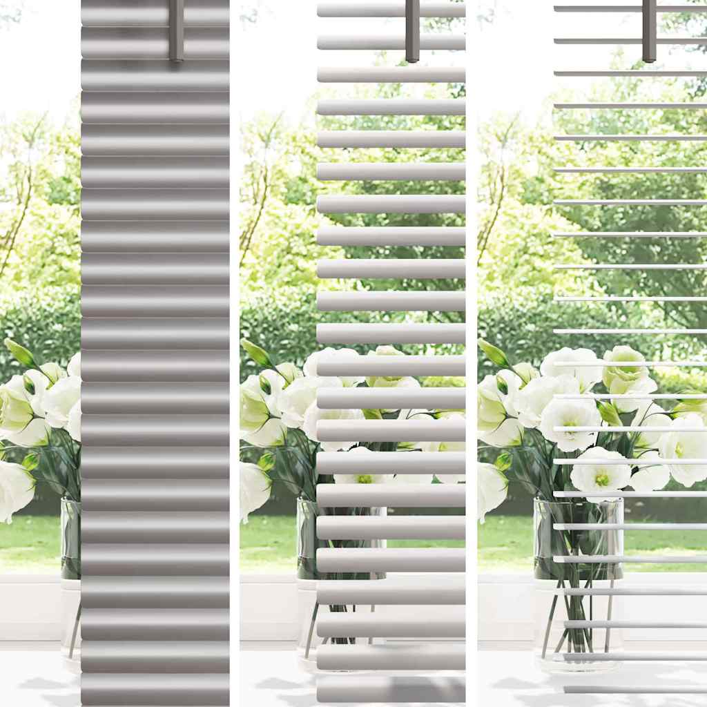 Modernes Jalousie mit Gardinen, silber