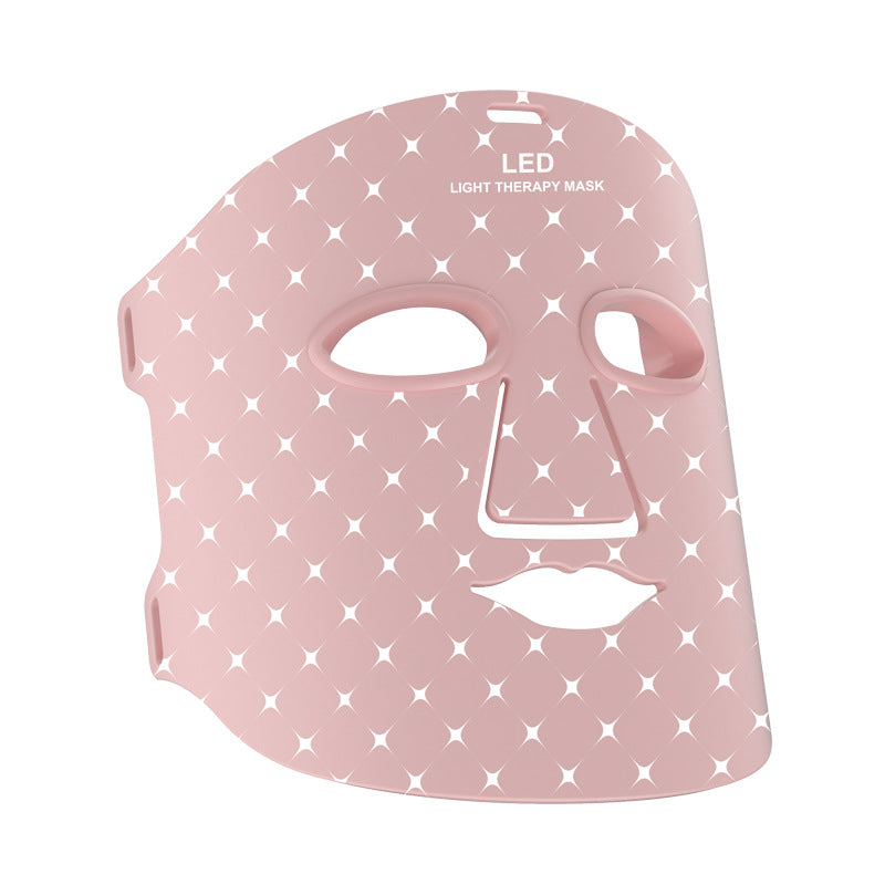 Farbige Silikon-Lichttherapie-Maske für Gesicht & Hals