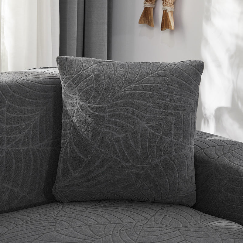 Jacquard Strick-Kissenbezug mit Blattmuster – Bild 8 | LuxeStyle