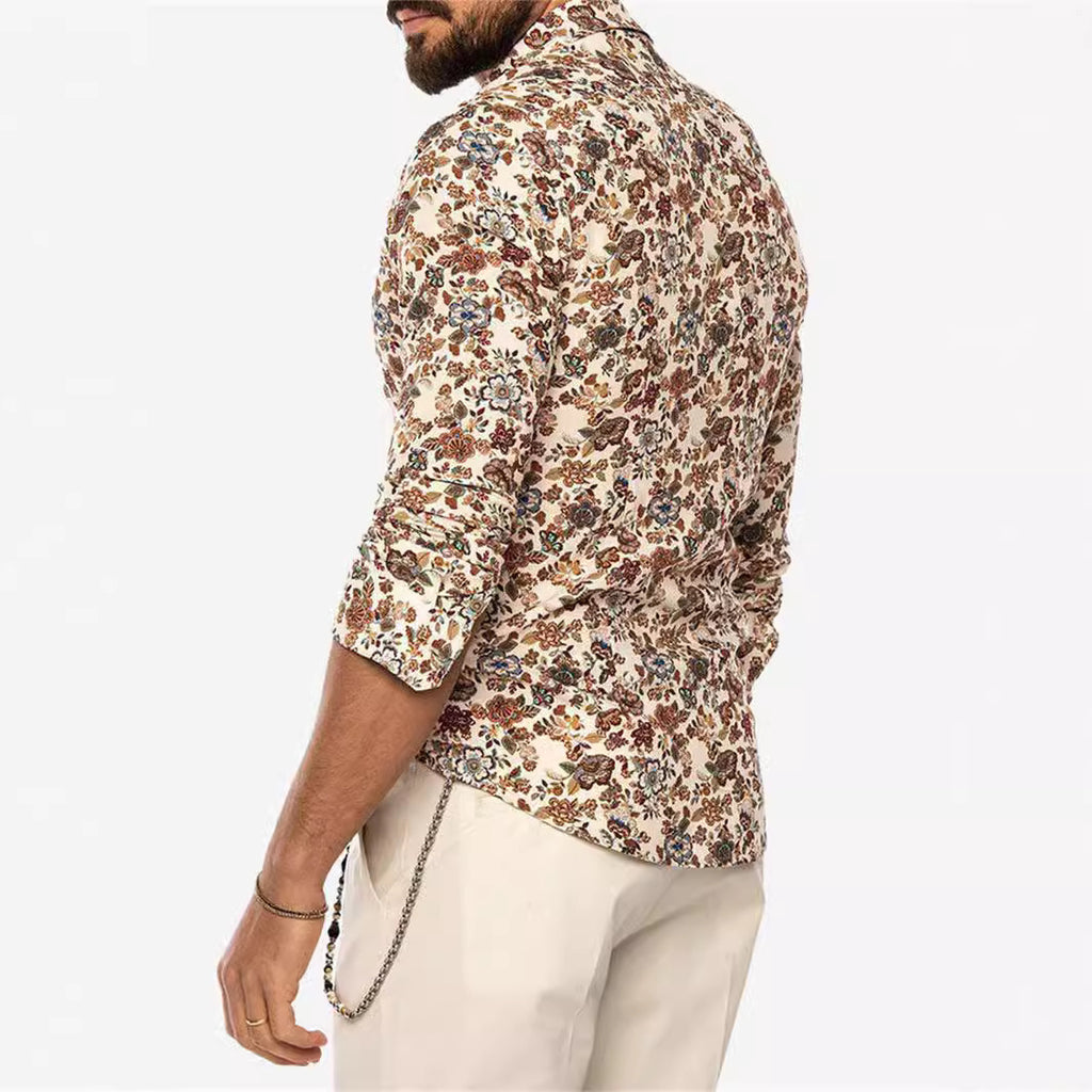 Herren Langarmhemd im Camouflage-Jacquard – Bild 3 | LuxeStyle