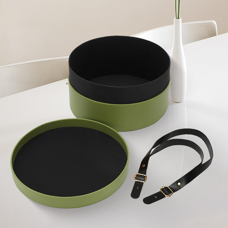 Leder Geschenkbox Rund
