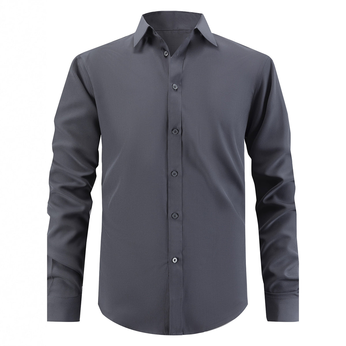 Herren Slim Fit Hemd einfarbig | LuxeStyle