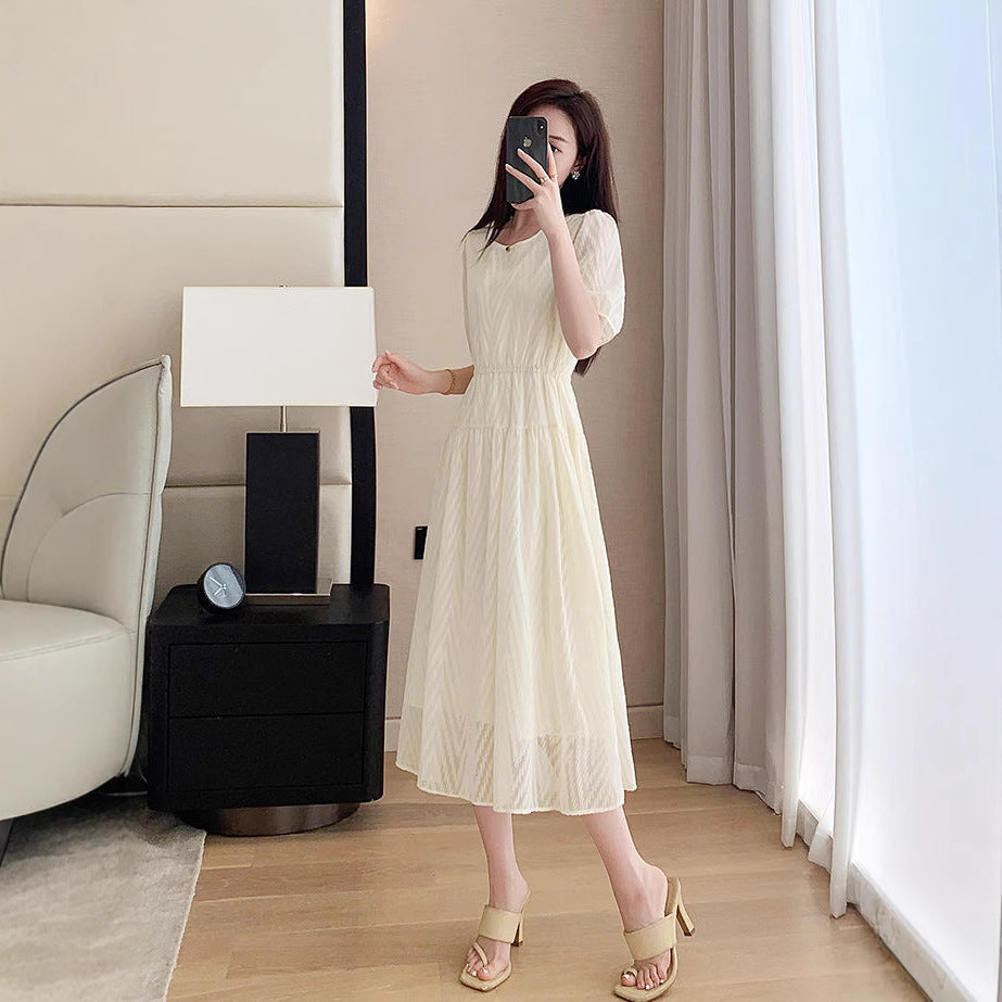 Chiffon-Sommerkleid mit Bubbelärmeln – Bild 8 | LuxeStyle