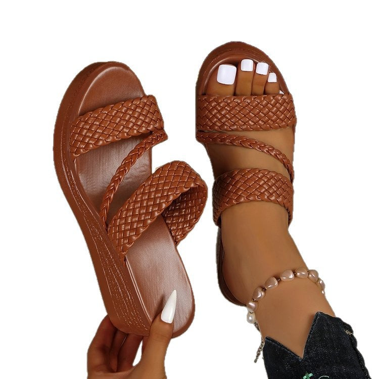 Keile Sandalen mit dicker Sohle