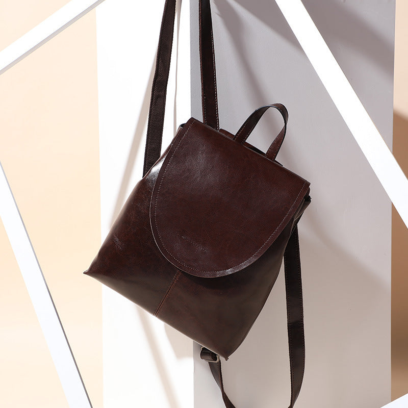 Leder Rucksack Damen – Retro-Look – Bild 9 | LuxeStyle