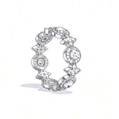 Prinzessin Kleiner Diamant Eleganter Ring