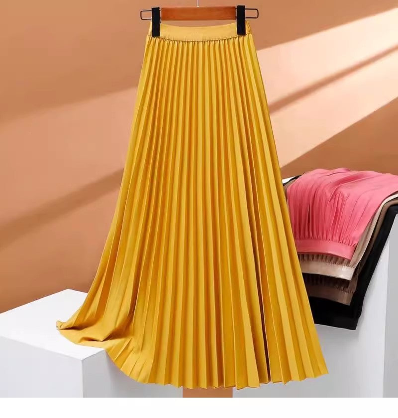 High-Waist Midi-Faltenrock für Damen – Bild 2 | LuxeStyle