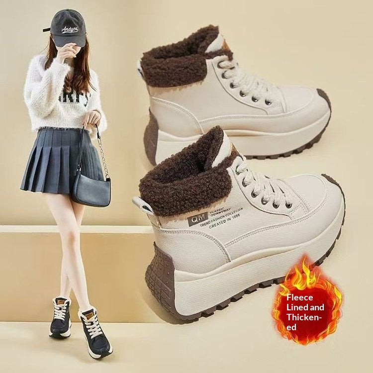 Winter High-Top Sneaker mit Keilabsatz