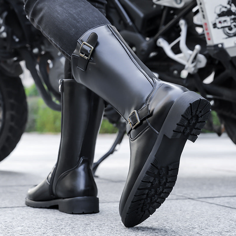 Herren Motorradstiefel mit Seitenreissverschluss