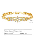 Zirkon Armband mit Blumen- und Herz-Designs
