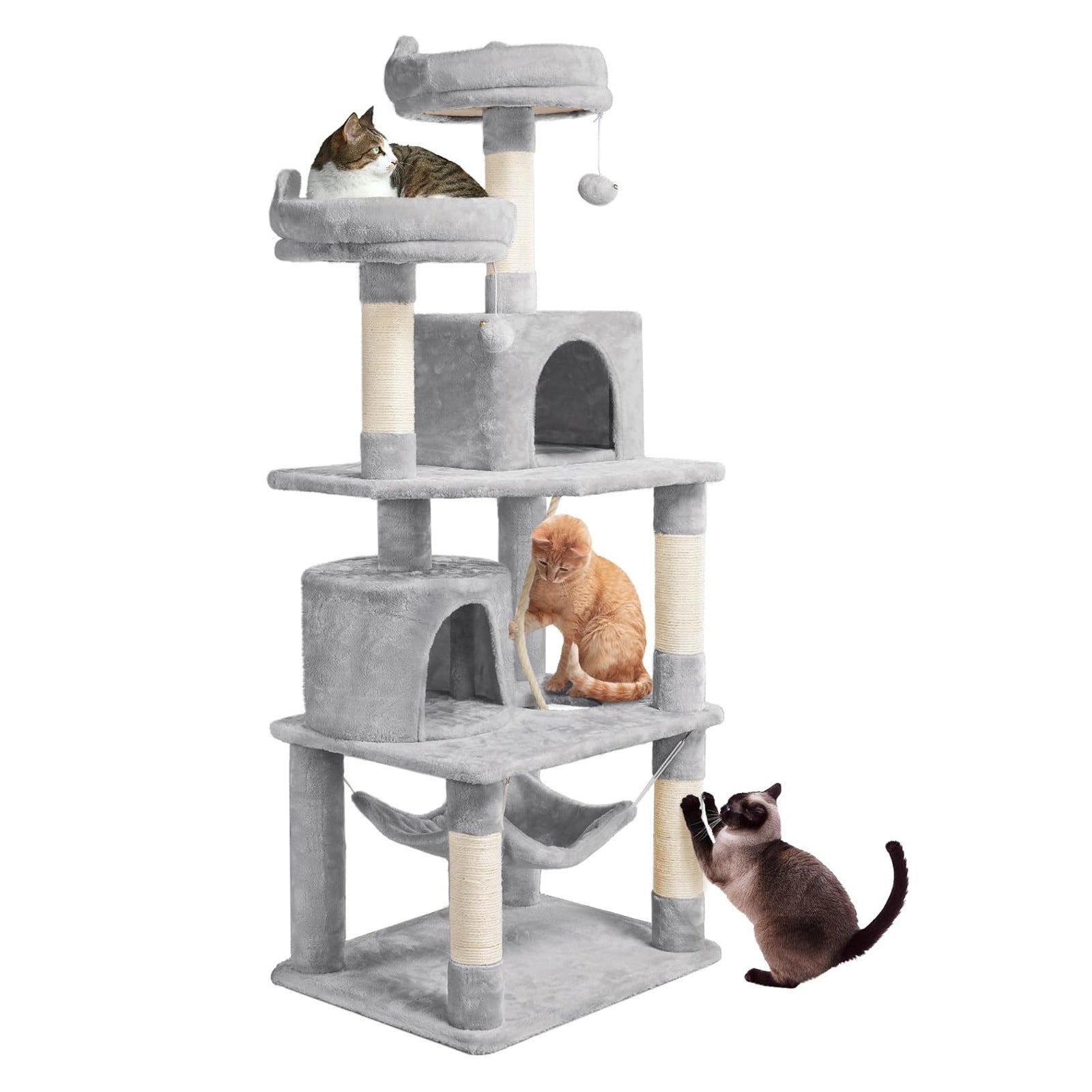 Vertikaler Katzenbaum mit integriertem Bett