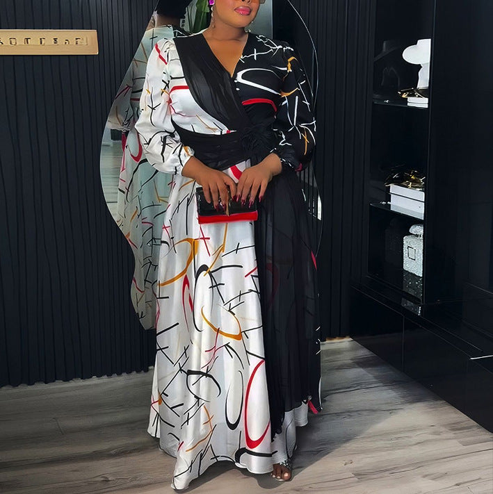 Elegantes V-Ausschnitt-Kleid – Bild 4 | LuxeStyle
