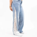 Stretch-Jeans mit Spitze und geradem Bein – Bild 1 | LuxeStyle