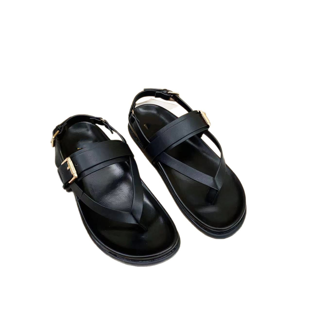 Chunky Casual Sandalen mit Kreuzriemen