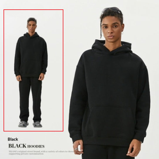 Gefütterter Hoodie und Trainerhosen Set im American Style