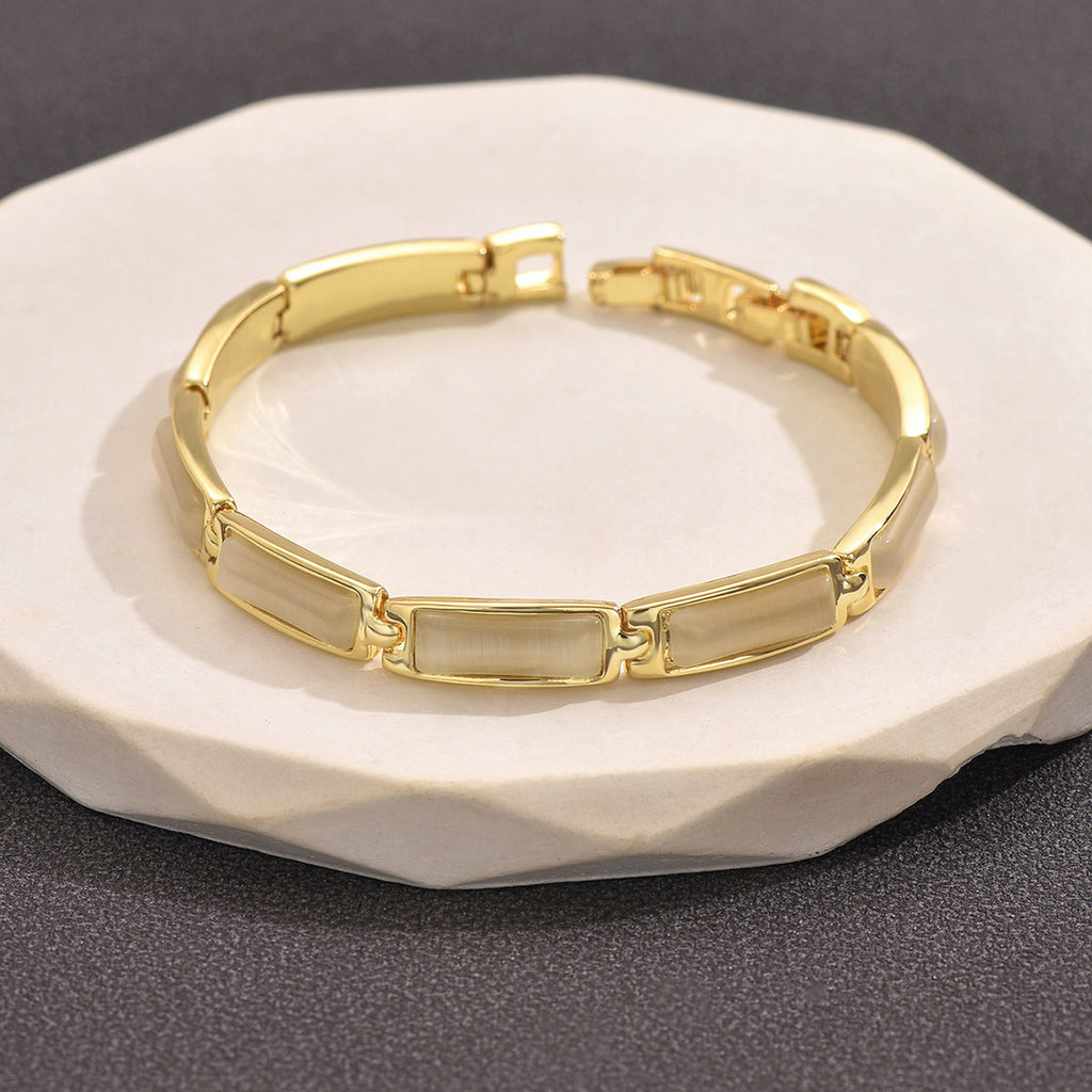 Geometrisches Opal-Armband für Damen | LuxeStyle