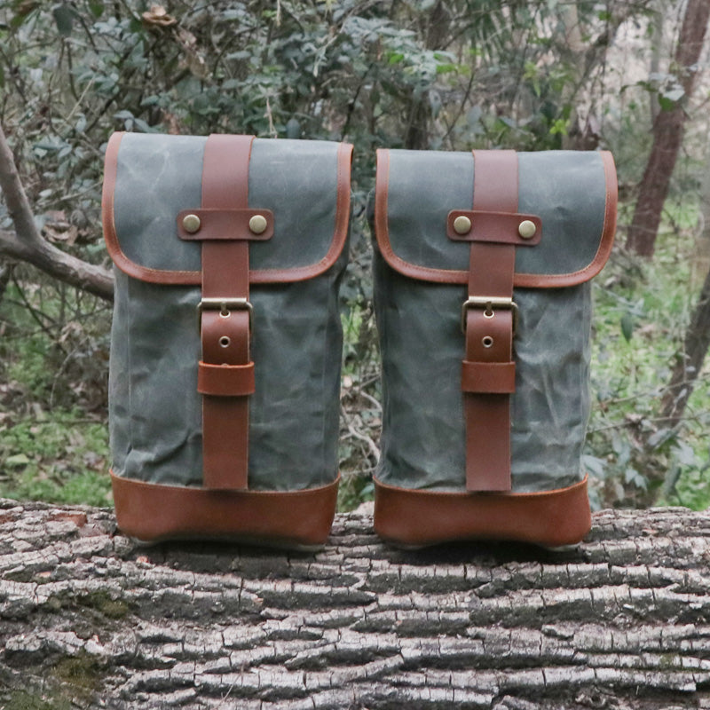 Retro Outdoor Rucksack aus gewachstem Canvas – Bild 1 | LuxeStyle