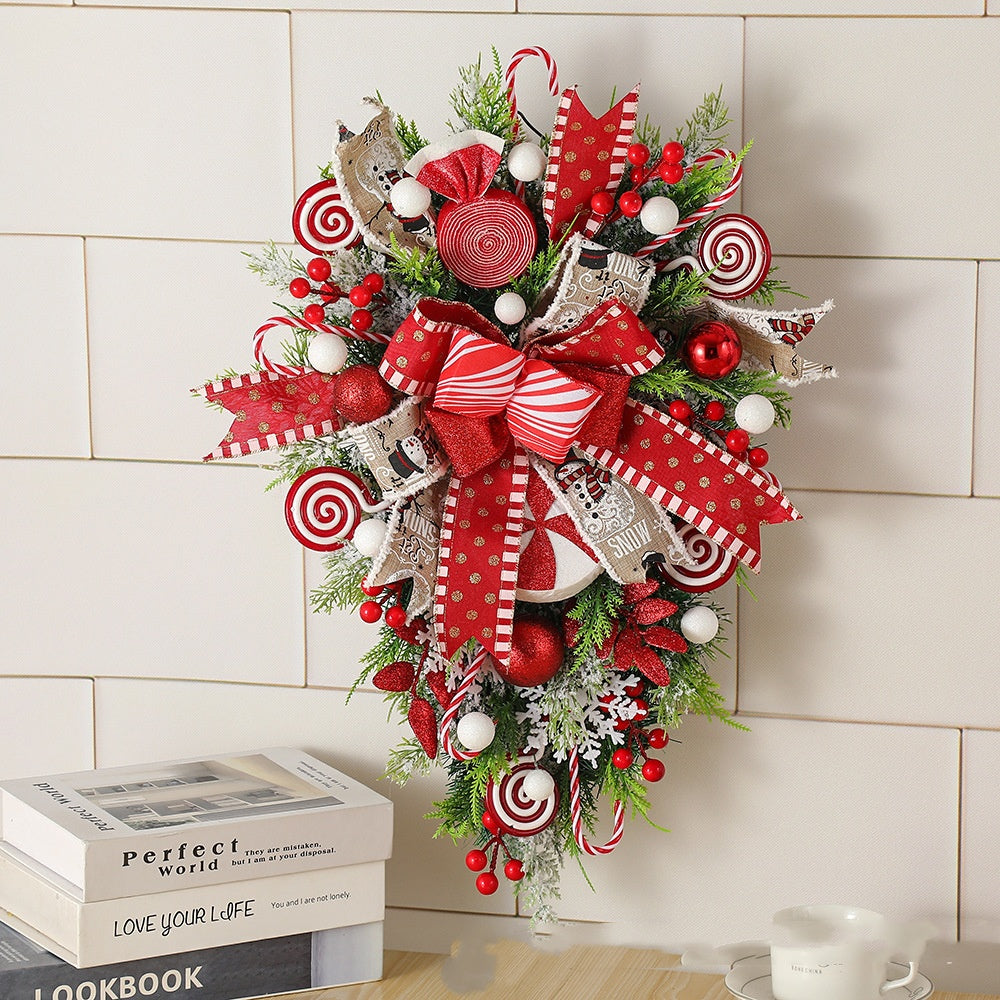 Weihnachtskranz Zuckerstangen-Baum Girlande | LuxeStyle