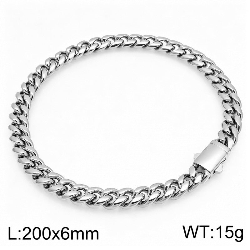Kubanisches Gliederarmband, poliert