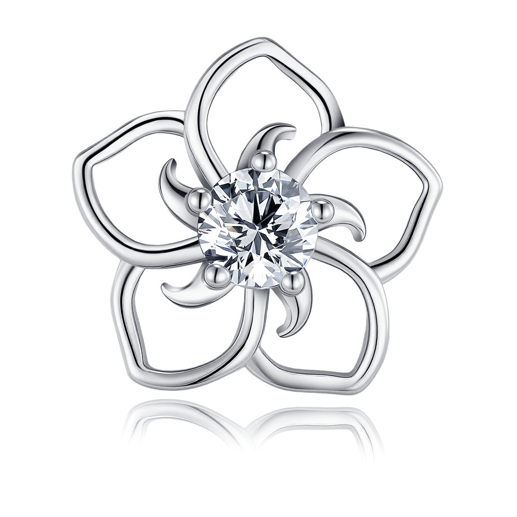 Moissanit-Ohrstecker «Blüte» 0,5 ct · 925 Sterling-Silber