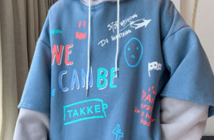 Kapuzen-Sweatshirt im Lagenlook für Herren