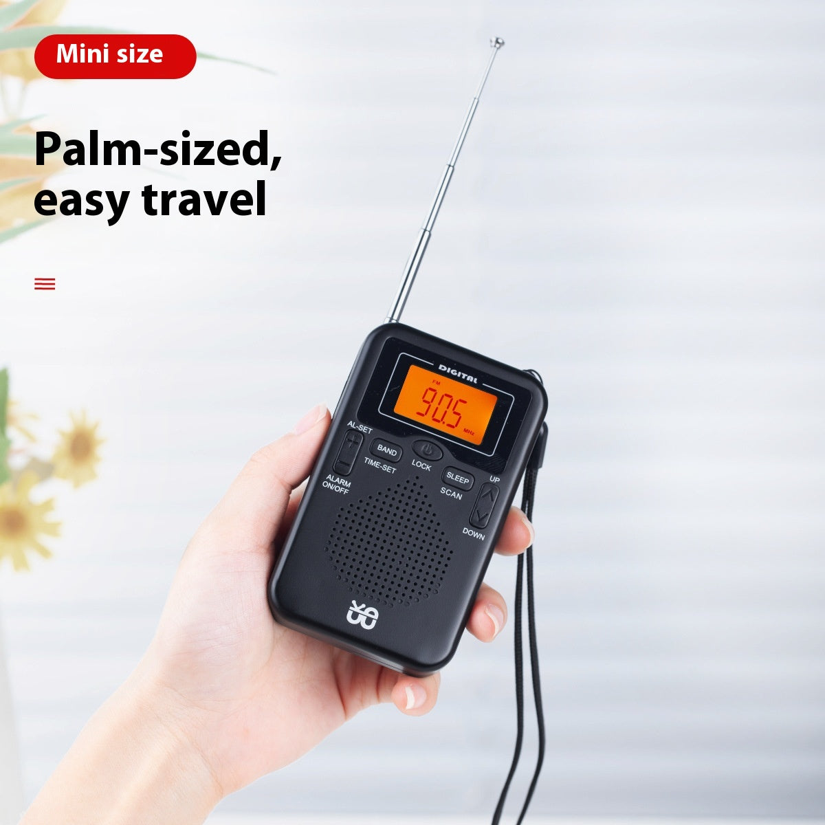 Taschenradio mit Uhr und Stereo-Sound