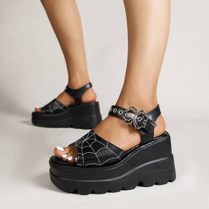 Gothic Spinnennetz Sandalen – Bild 2 | LuxeStyle