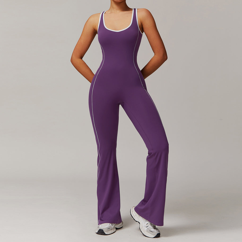 Hollow-Back Jumpsuit für Yoga und Sport