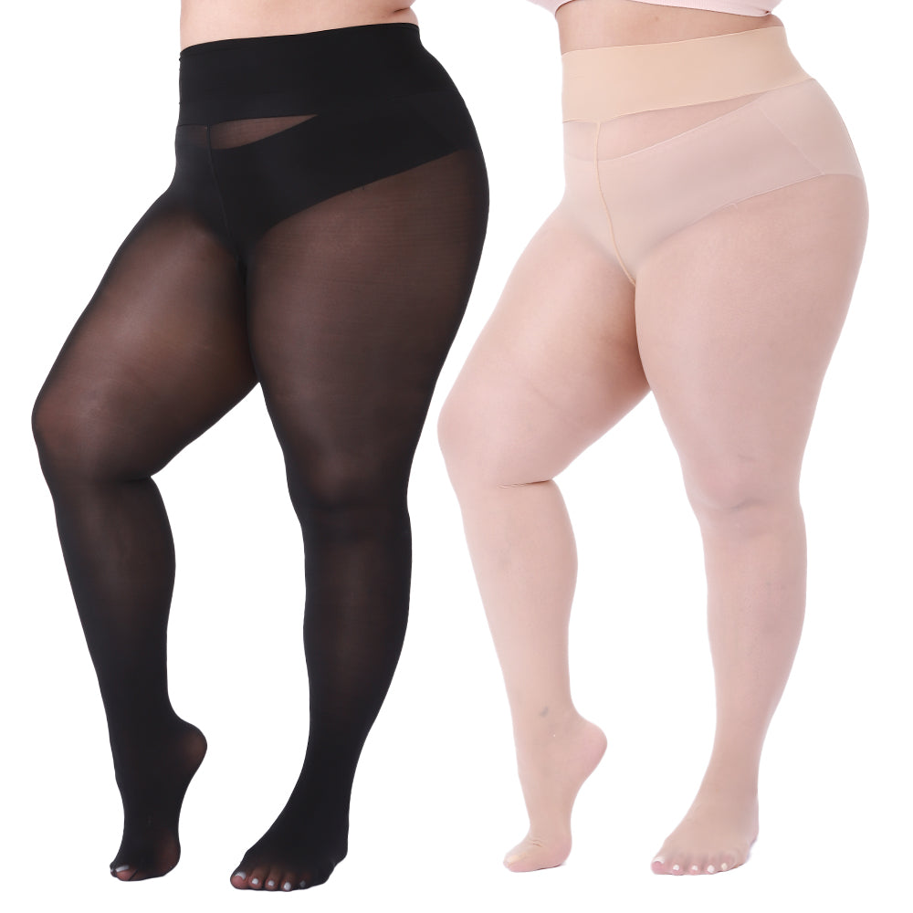 3 Paar Shiny Strumpfhosen für Damen (Plus Size)