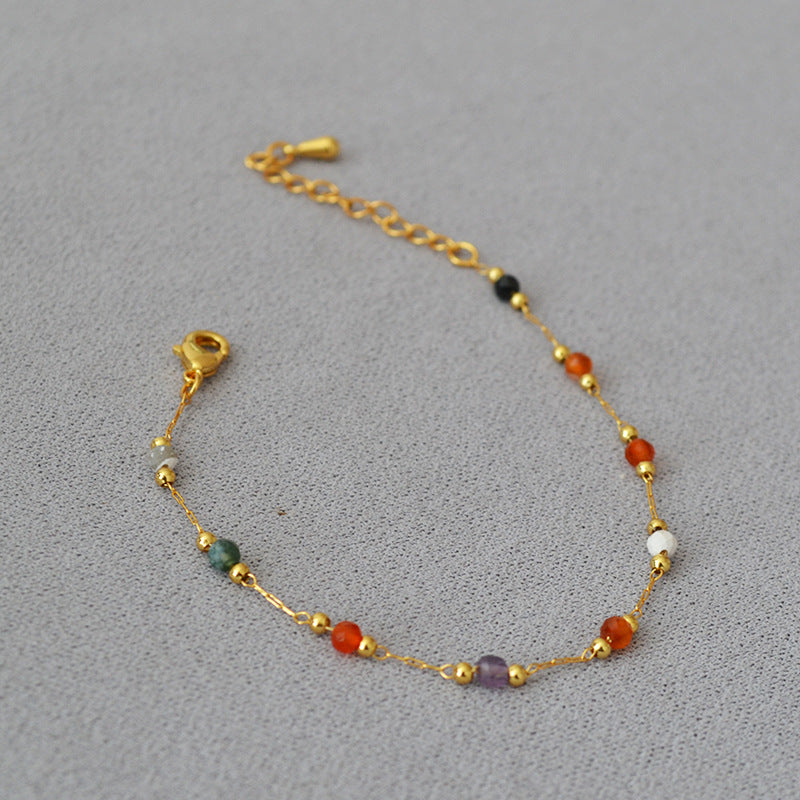Vintage Armband mit echten Steinperlen | LuxeStyle