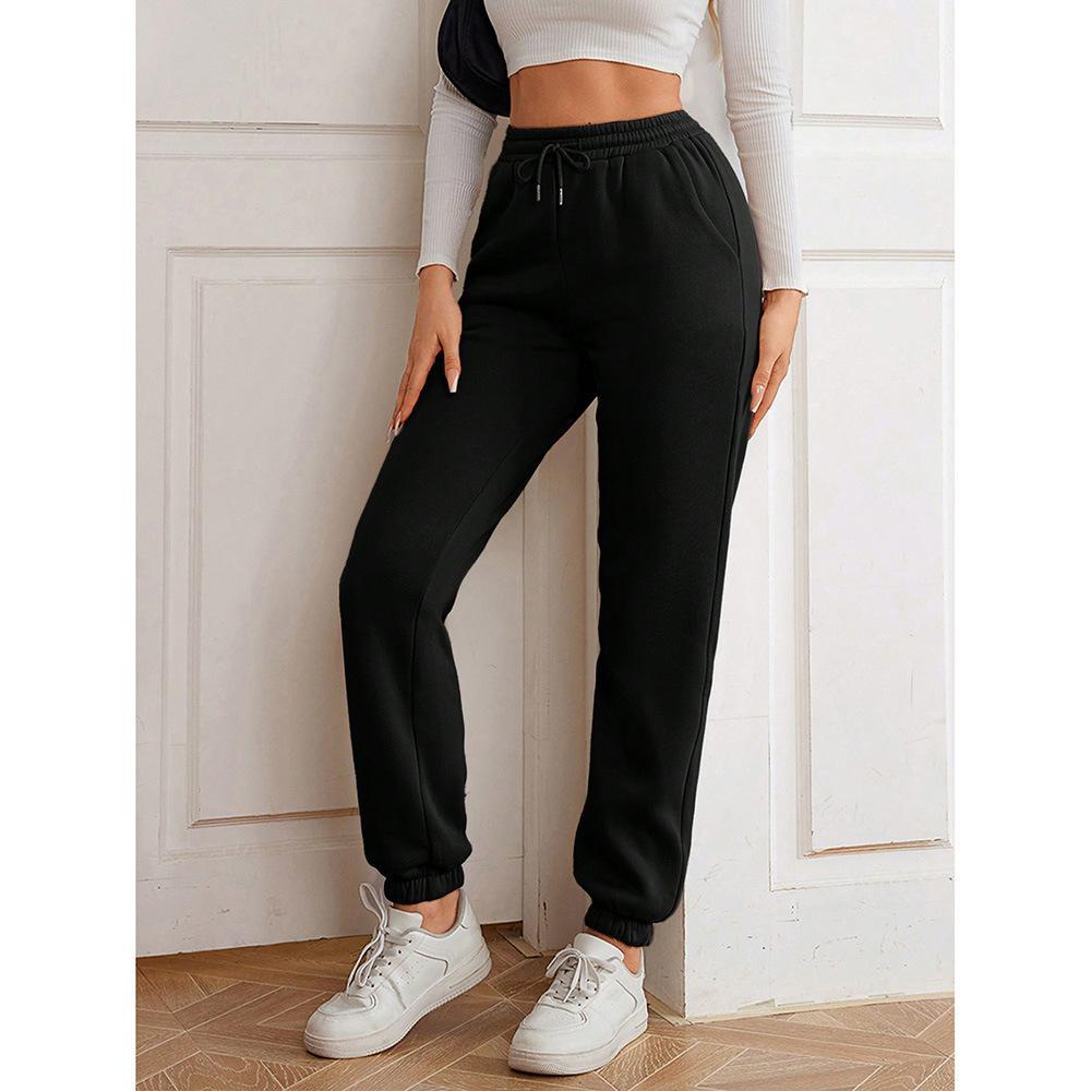 Trendige Jogger-Sweatpants mit weitem Bein